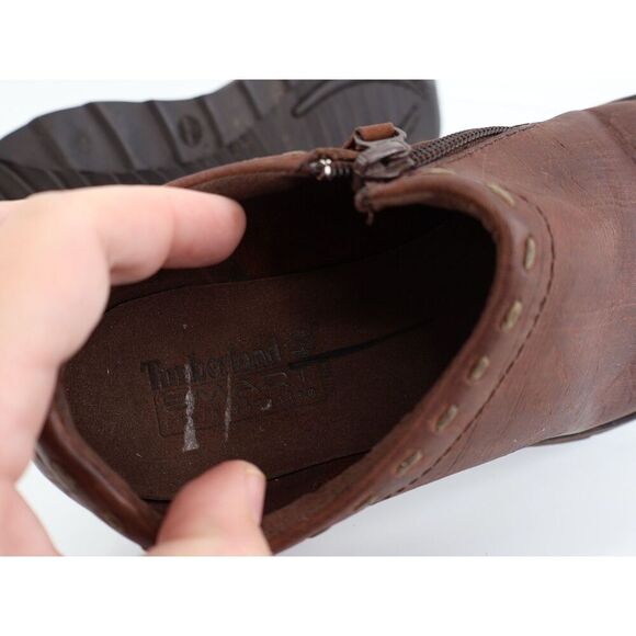 Timberland Smart System Loafers Womens 7M Brown Leather Shoes Size Zip Comfort - Picture 9 of 12